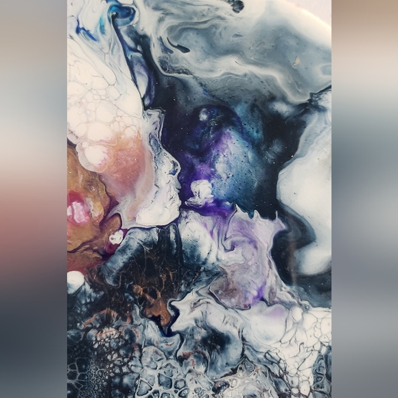 4"Original Acrylic Pour Coasters set of 4 - Picture 5 of 5